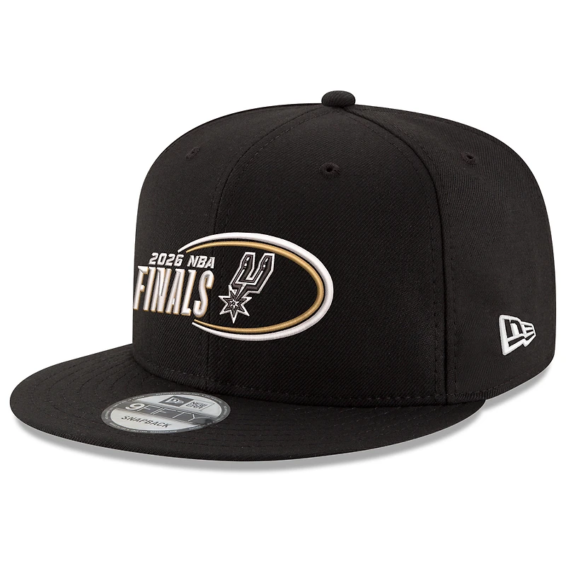 Men's New Era Black San Antonio Spurs 2026 NBA Finals 9FIFTY Snapback Hat