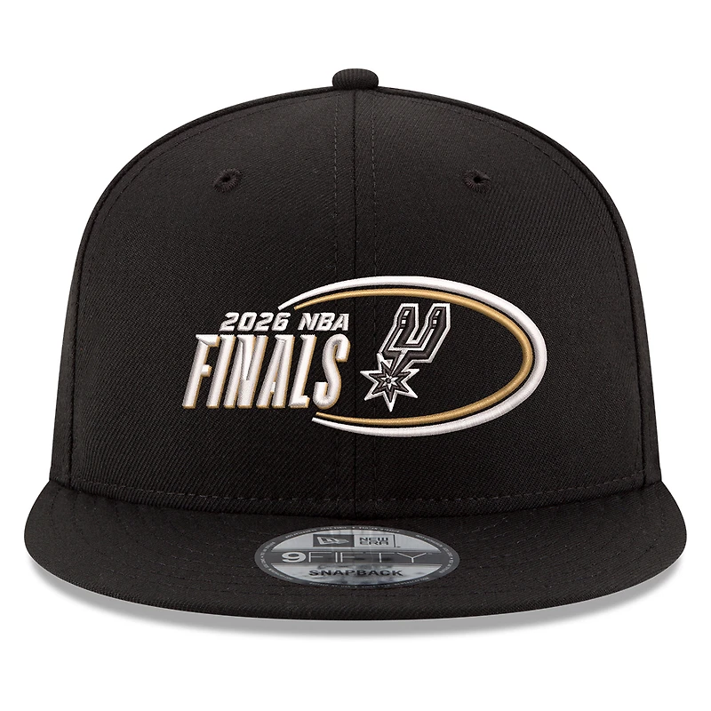 Men's New Era Black San Antonio Spurs 2026 NBA Finals 9FIFTY Snapback Hat