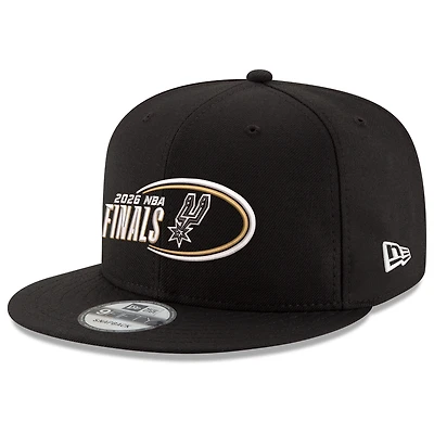 Men's New Era Black San Antonio Spurs 2026 NBA Finals 9FIFTY Snapback Hat