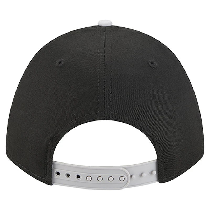 Men's New Era  Black San Antonio Spurs Bold Arch COOLERA 9FORTY A-Frame M-Crown Adjustable Hat