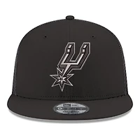 Men's New Era Black San Antonio Spurs Core Logo Meshback 9FIFTY Snapback Hat