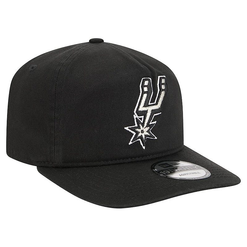 Casquette ajustable New Era noire San Antonio Spurs en coton 19TWENTY pour homme