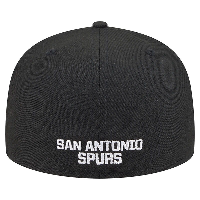 Casquette ajustée New Era noire San Antonio Spurs Deceptor 59FIFTY pour homme