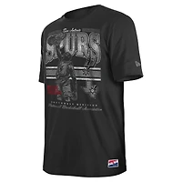 Men's New Era Black San Antonio Spurs Enzyme Wash Oversized T-Shirt