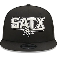 Casquette Snapback New Era San Antonio Spurs Jersey Hook Statement Edition 9FIFTY noire pour homme