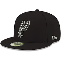 Casquette ajustée 59FIFTY pour homme, San Antonio Spurs, couleur noire, New Era