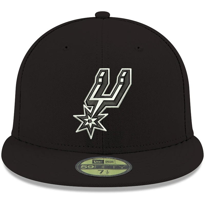 Casquette ajustée 59FIFTY pour homme, San Antonio Spurs, couleur noire, New Era