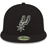 Casquette ajustée 59FIFTY pour homme, San Antonio Spurs, couleur noire, New Era