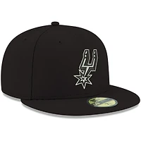 Casquette ajustée 59FIFTY pour homme, San Antonio Spurs, couleur noire, New Era