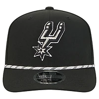 Casquette ajustable New Era noire San Antonio Spurs 9SEVENTY pour homme