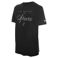 Men's New Era Black San Antonio Spurs  Script T-Shirt