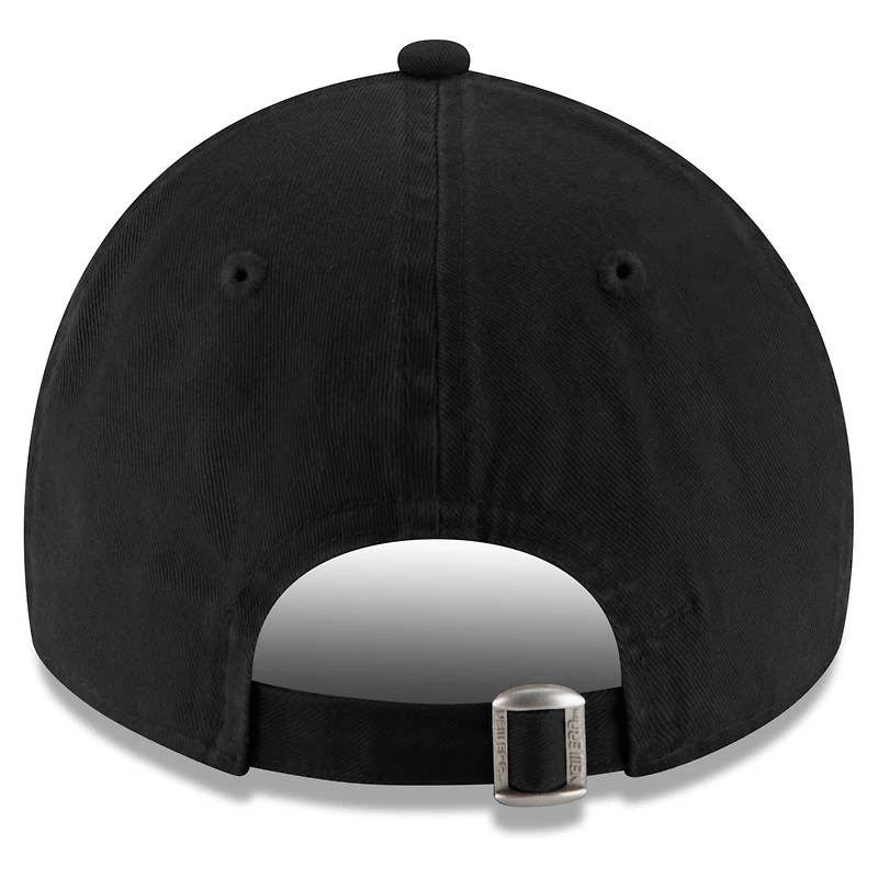 Casquette ajustable New Era noire pour homme, logo des San Antonio Spurs, modèle 9TWENTY