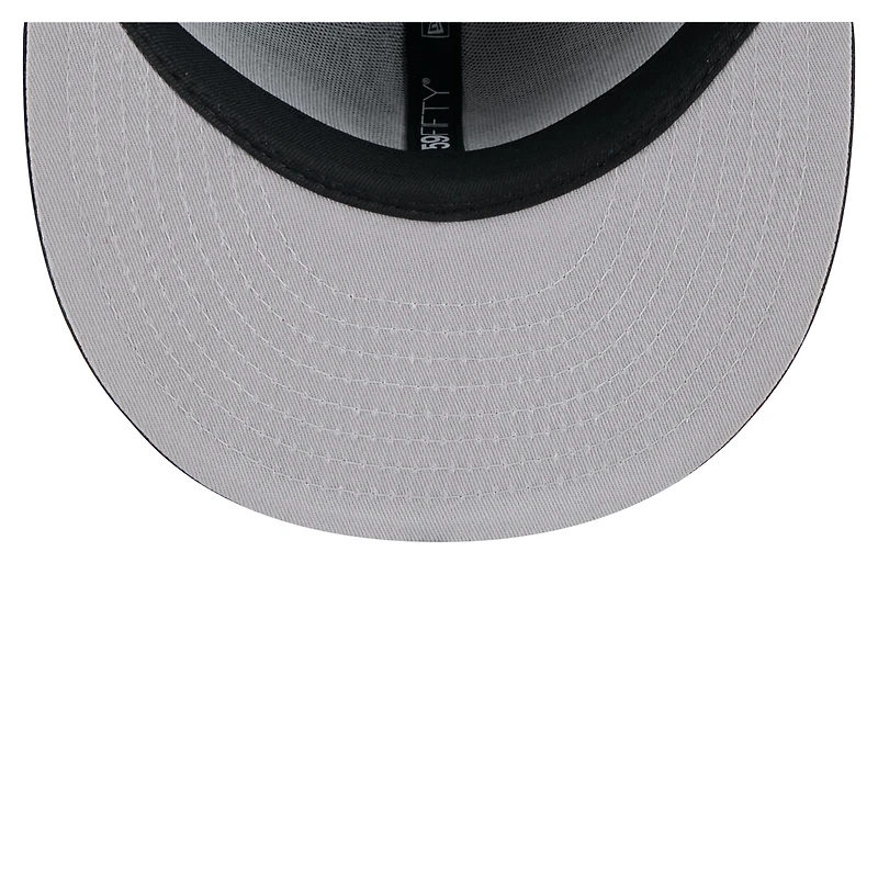 Casquette ajustée New Era 59FIFTY noire pour homme avec motif State Stitch des San Antonio Spurs