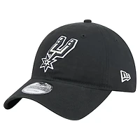 Casquette ajustable New Era noire San Antonio Spurs Team 9TWENTY pour homme