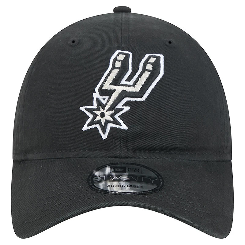 Men's New Era  Black San Antonio Spurs Team 9TWENTY Adjustable Hat