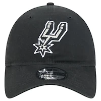Men's New Era  Black San Antonio Spurs Team 9TWENTY Adjustable Hat