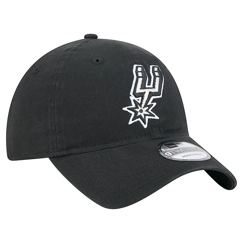 Men's New Era  Black San Antonio Spurs Team 9TWENTY Adjustable Hat