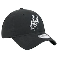 Men's New Era  Black San Antonio Spurs Team 9TWENTY Adjustable Hat