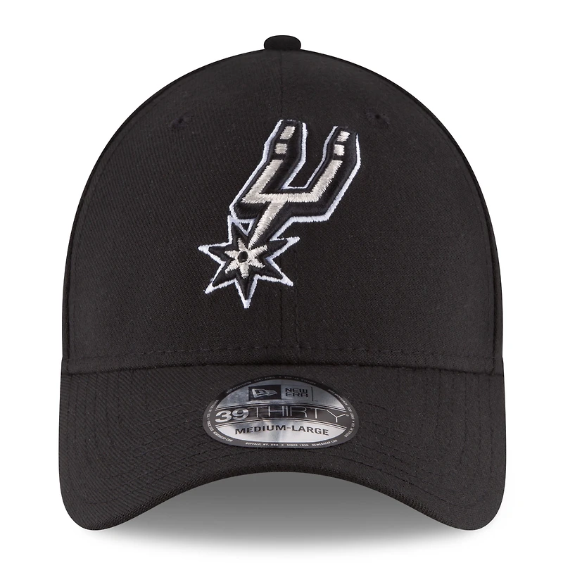 Casquette Flex 39THIRTY classique San Antonio Spurs Team New Era pour homme, noire