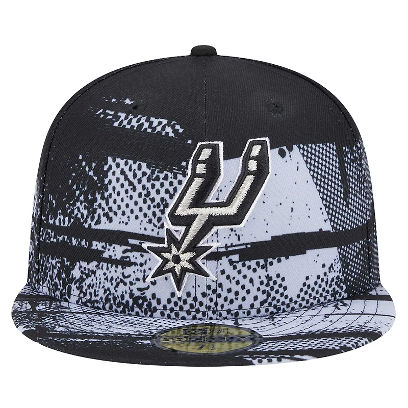Casquette ajustée noire San Antonio Spurs Tip-Off 59FIFTY de New Era pour homme