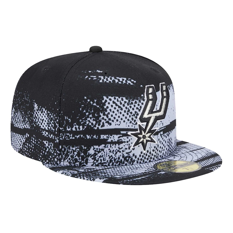 Casquette ajustée noire San Antonio Spurs Tip-Off 59FIFTY de New Era pour homme