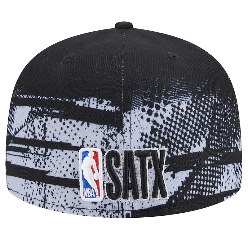 Casquette ajustée noire San Antonio Spurs Tip-Off 59FIFTY de New Era pour homme