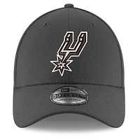 Casquette New Era Graphite San Antonio Spurs 39THIRTY Flex pour homme