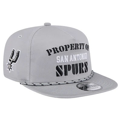 Men's New Era Gray San Antonio Spurs Throwback Property Of Golfer Snapback Hat