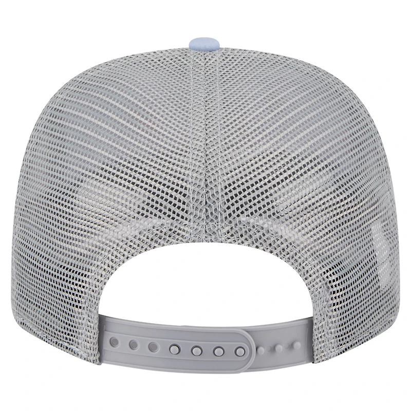 Casquette extensible à bouton-pression New Era bleu clair/gris San Antonio Spurs Adventure Aloha Pattern 9SEVENTY pour homme
