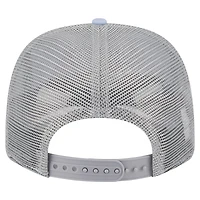Casquette extensible à bouton-pression New Era bleu clair/gris San Antonio Spurs Adventure Aloha Pattern 9SEVENTY pour homme