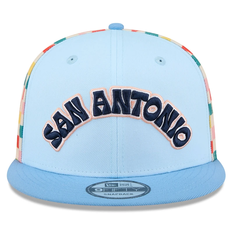 Casquette Snapback 9FIFTY City Edition 2024/25 San Antonio Spurs bleu clair New Era pour homme
