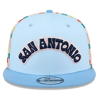 Casquette Snapback 9FIFTY City Edition 2024/25 San Antonio Spurs bleu clair New Era pour homme