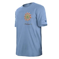 Men's New Era  Light Blue San Antonio Spurs 2024/25 City Edition Chenille Heavyweight T-Shirt