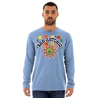 Men's New Era  Light Blue San Antonio Spurs 2024/25 City Edition Long Sleeve T-Shirt