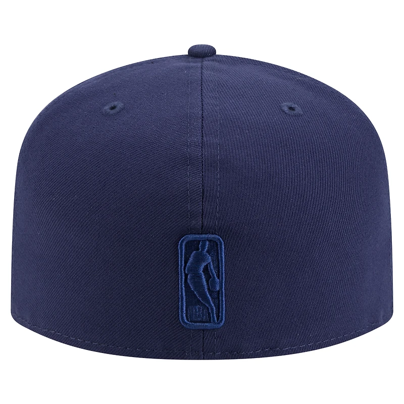 Casquette ajustée San Antonio Spurs Colorpack A-Frame 59FIFTY pour homme de New Era bleu marine