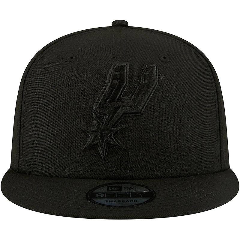 Casquette Snapback 9FIFTY San Antonio Spurs New Era pour homme, noir sur noir