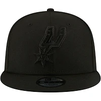 Casquette Snapback 9FIFTY San Antonio Spurs New Era pour homme, noir sur noir