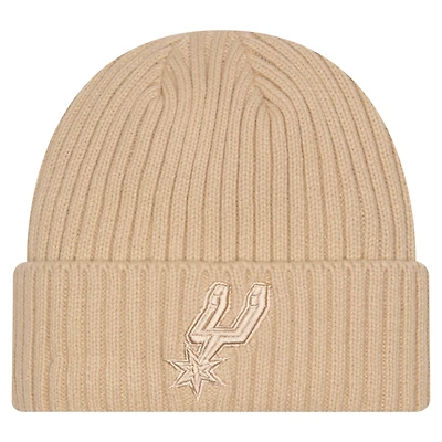Men's New Era  Tan San Antonio Spurs Color Pack Cuffed Knit Hat