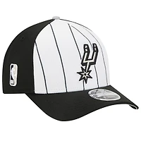 Men's New Era  White/Black San Antonio Spurs 2025 NBA Tip Off M-Crown A-Frame 9FORTY Adjustable Hat