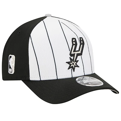 Men's New Era  White/Black San Antonio Spurs 2025 NBA Tip Off M-Crown A-Frame 9FORTY Adjustable Hat