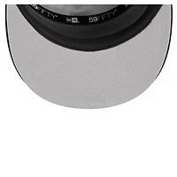 Casquette ajustée New Era 59FIFTY blanche/noire San Antonio Spurs 2025 NBA Tip Off Split Panel pour homme