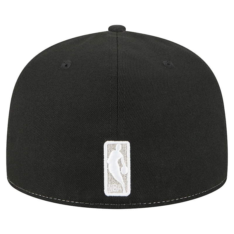 Men's New Era  White/Black San Antonio Spurs Repeat 59Fifty Fitted Hat