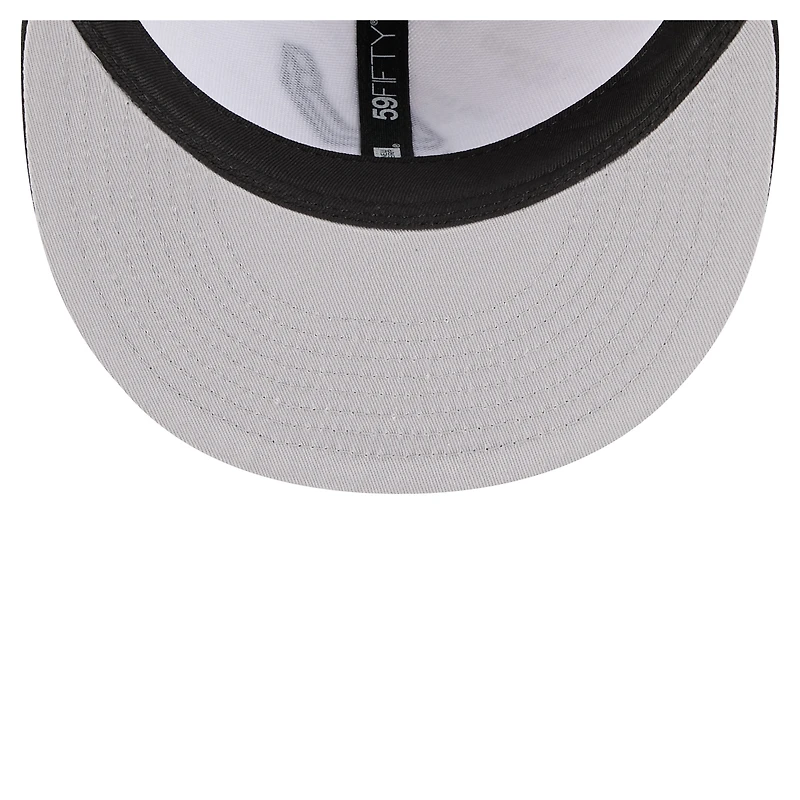 Men's New Era  White/Black San Antonio Spurs Repeat 59Fifty Fitted Hat