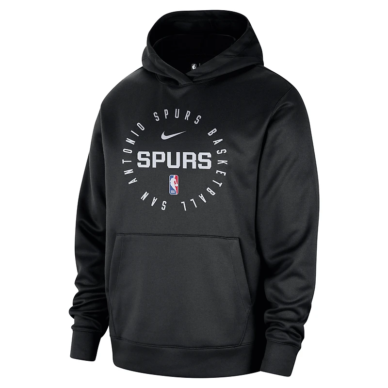 Men's Nike Black San Antonio Spurs 2024/25 Spotlight On-Court Practice Performance Pullover Hoodie