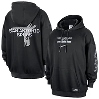Men's Nike Black San Antonio Spurs Courtside Club Premium Hoodie