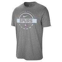 Men's Nike  Charcoal San Antonio Spurs Authentic Practice T-Shirt
