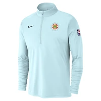 Men's Nike Light Blue San Antonio Spurs 2024/25 City Edition Authentic Coaches Performance Half-Zip Top