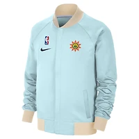 Men's Nike Light Blue San Antonio Spurs 2024/25 City Edition Authentic Showtime Performance Full-Zip Jacket