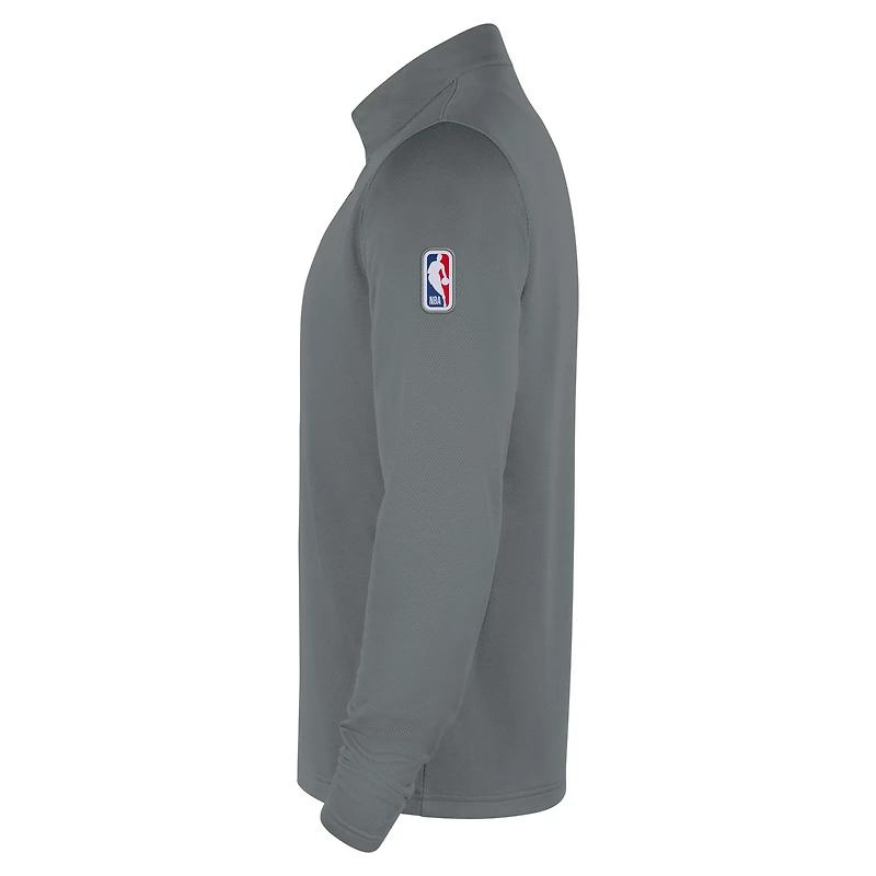Men's Nike Silver San Antonio Spurs 2025/26 Authentic Coaches Quarter-Zip Dri-Fit Top