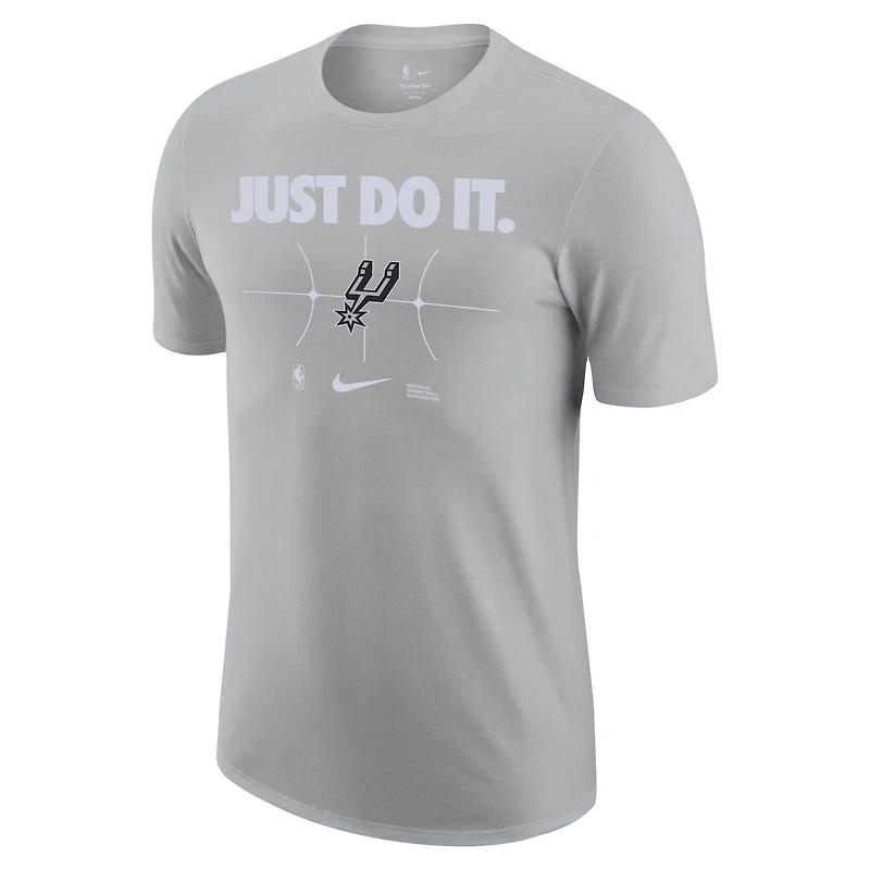Men's Nike Silver San Antonio Spurs Just Do It T-Shirt